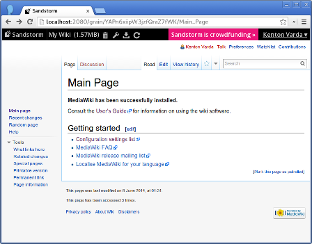 MediaWiki screenshot