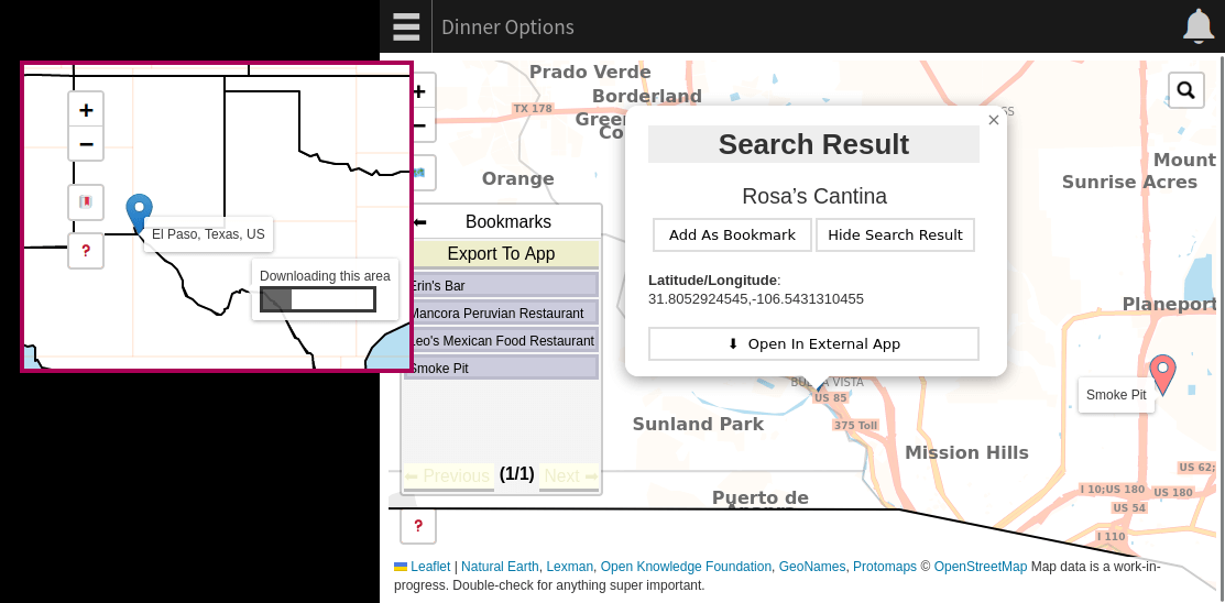 Screenshots, downloading and searching in El Paso, Texas