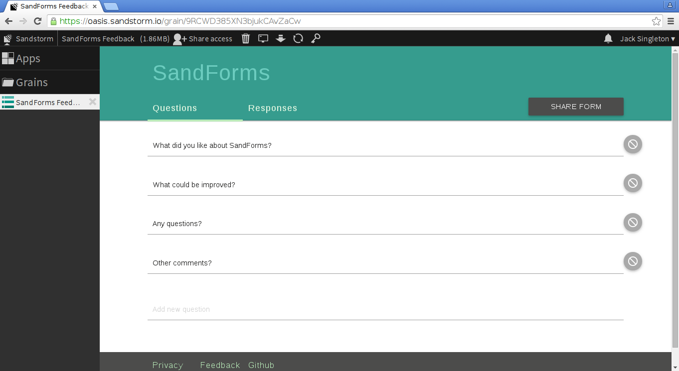 SandForms screenshot